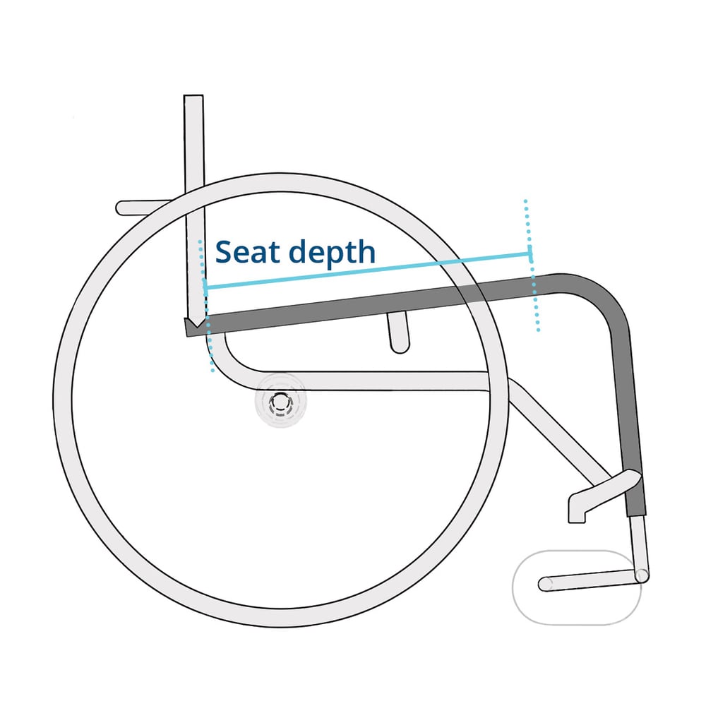 K0005 Configuration Footrest Width and Seat Sling Depth